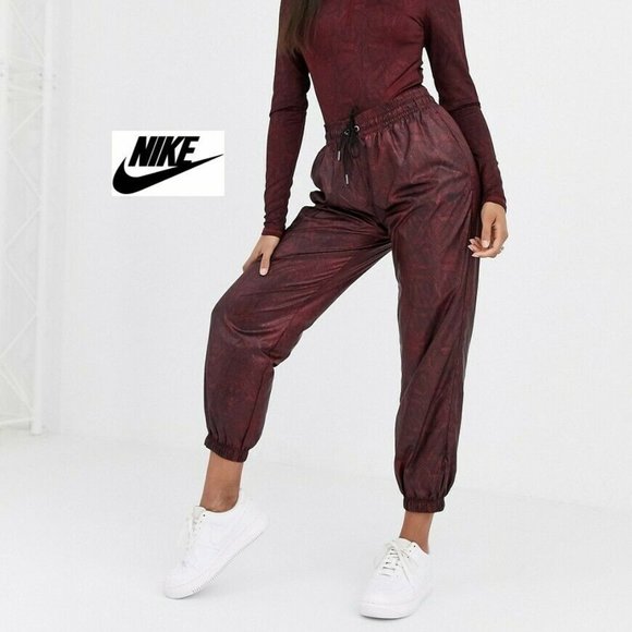 NWT $85 NIKE Women S High Rise Woven Python Snake Print Joggers Pant Sportswear - Picture 8 of 14